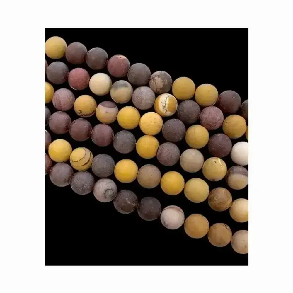 Jewelry - Jasper Mokaite A 8mm matte beads on a 40cm thread - ARABESK