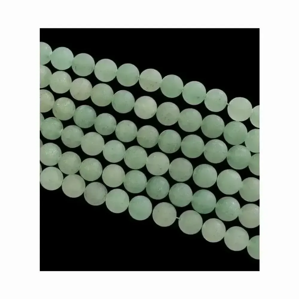 Bijoux - Aventurine Verte A perles mates 8mm sur fil 40cm - ARABESK