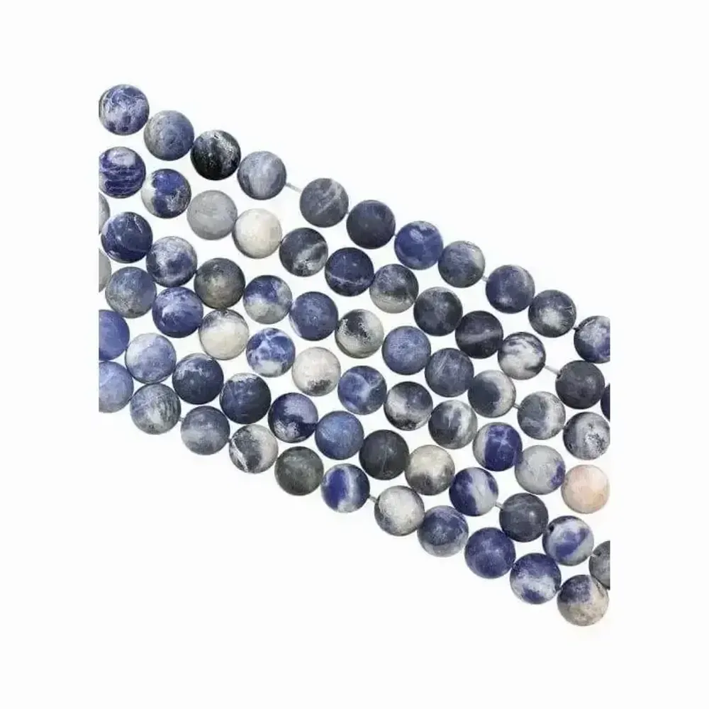 Bijoux - Sodalite perles mates 8mm sur fil 40cm - ARABESK
