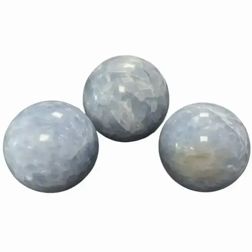 Jewelry - 3 Polished Blue Calcite Spheres 1.709k - ARABESK