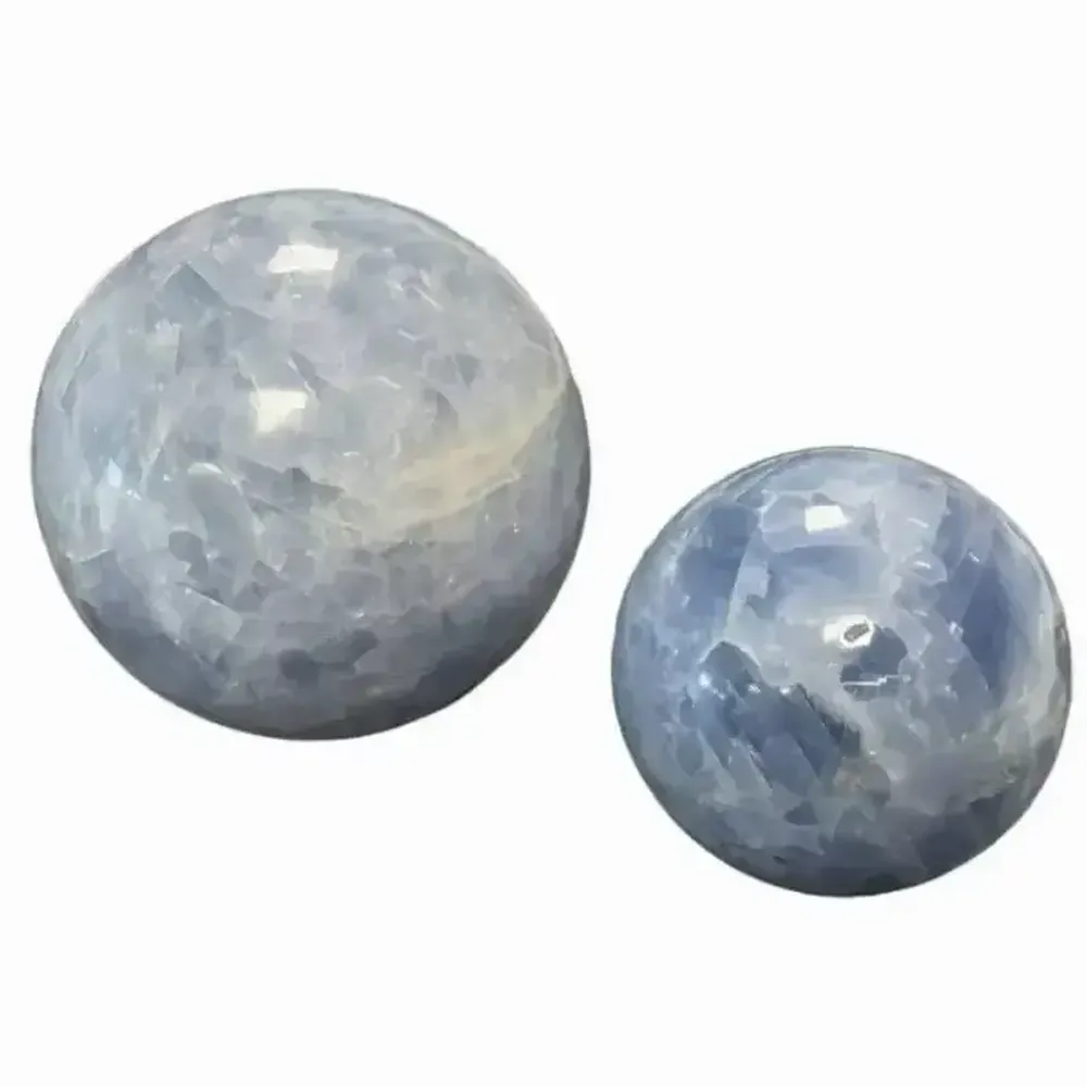 Bijoux - 3 Sphères Calcite bleue polis 1.864k - ARABESK