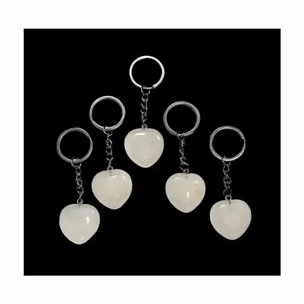 Jewelry - Rock Crystal A Heart Keyring 30mm x 5 - ARABESK