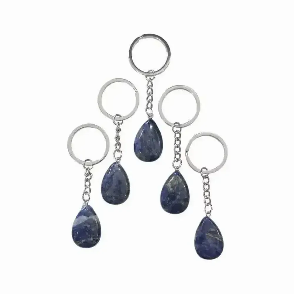Bijoux - Porte Clés Goutte Sodalite A 30mm x 5 - ARABESK