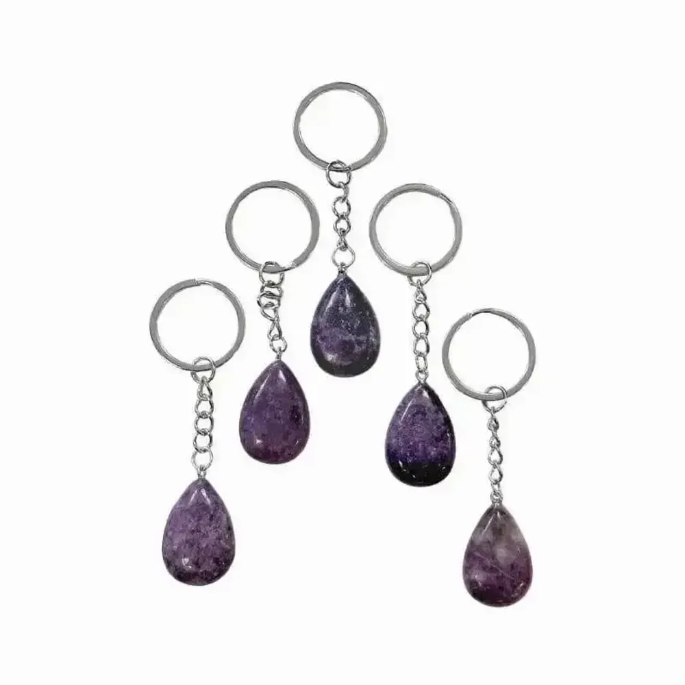 Jewelry - 30mm Lepidolite A Drop Keyring x 5 - ARABESK