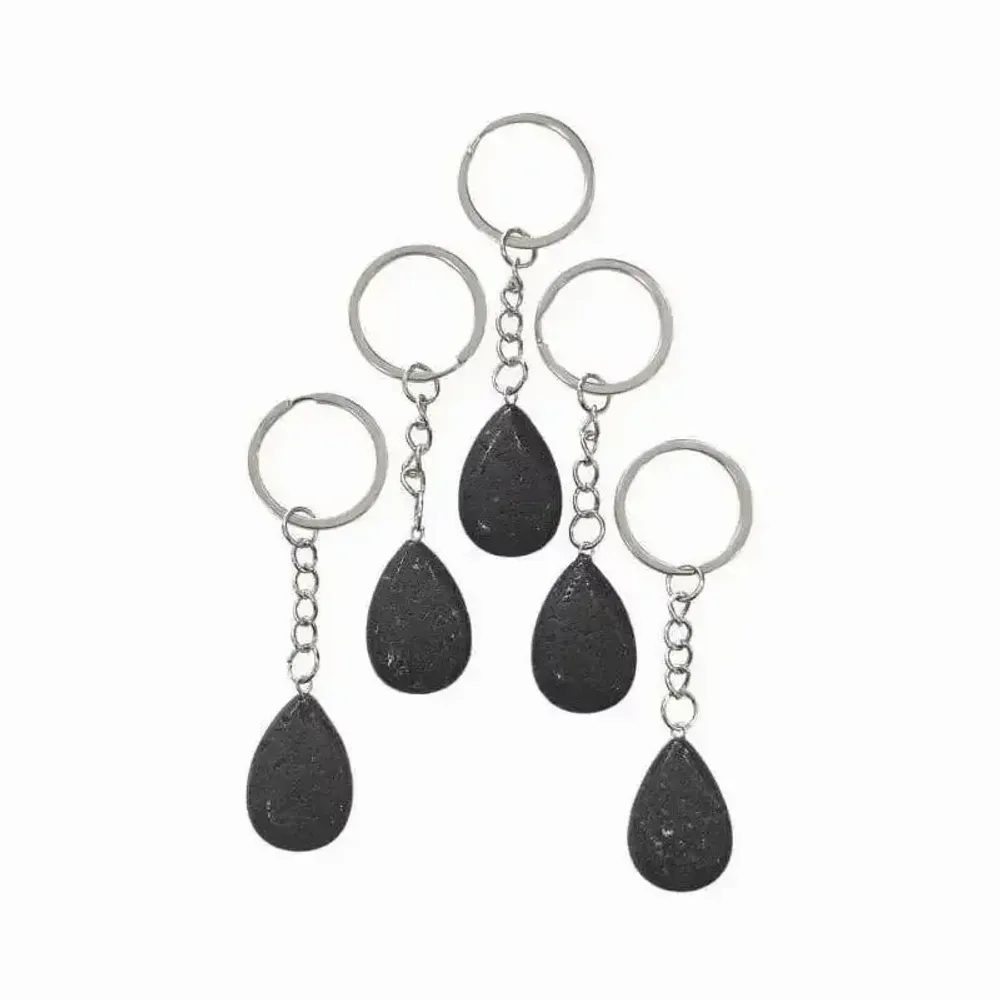 Jewelry - Lava Stone Drop Key Ring 30mm x 5 - ARABESK