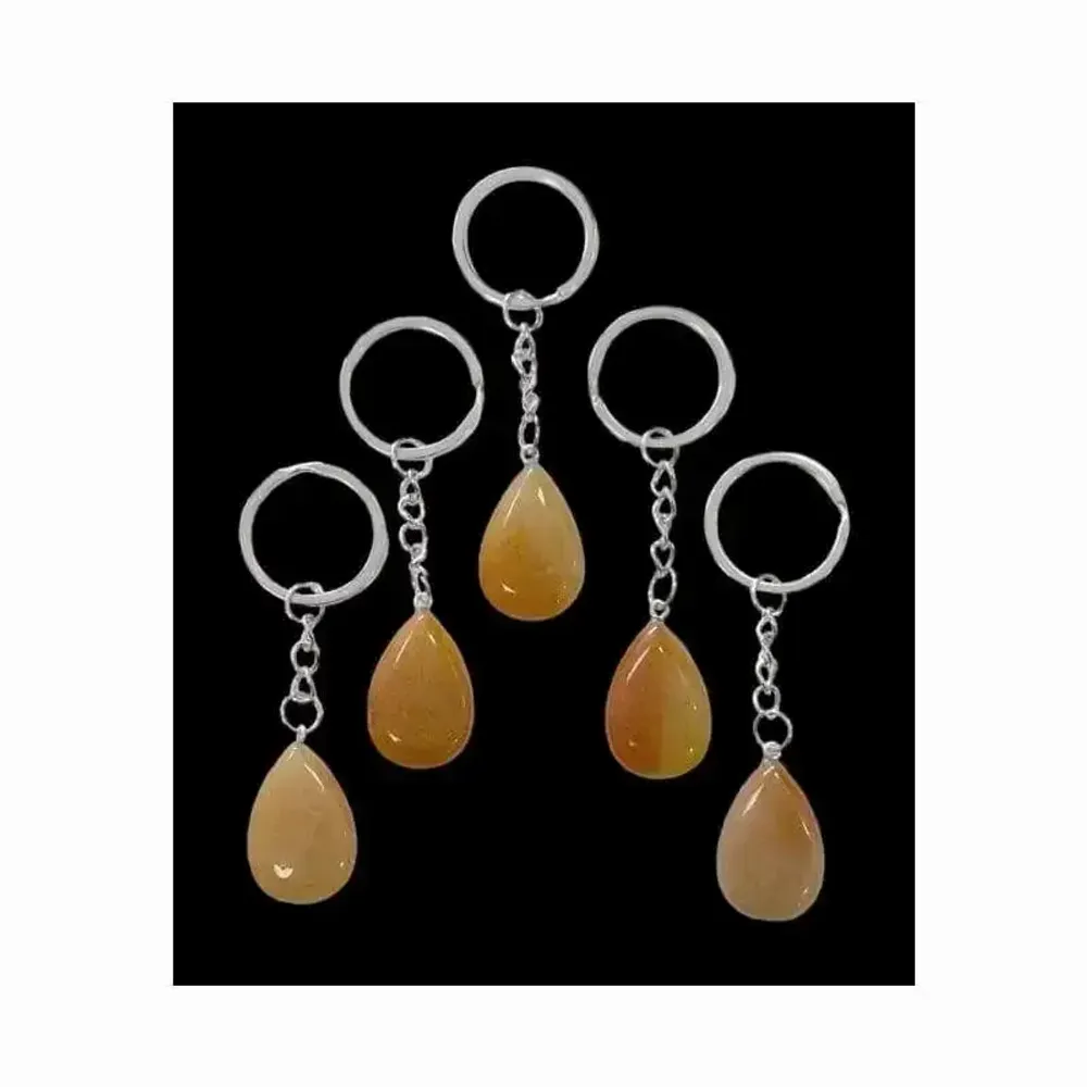 Jewelry - Orange Aventurine A Drop Keychain 30mm x 5 - ARABESK