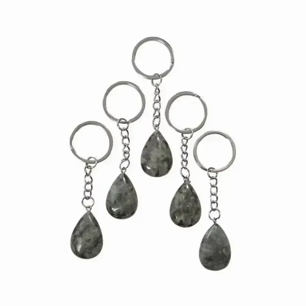 Jewelry - 30mm Larvikite Drop Key Ring x 5 - ARABESK