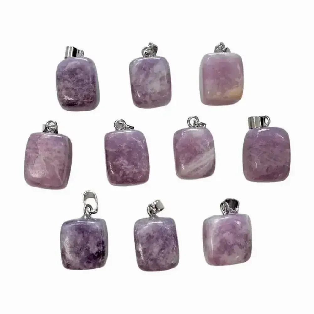 Jewelry - Lepidolite A Rolled Stone Pendant x 10 - ARABESK