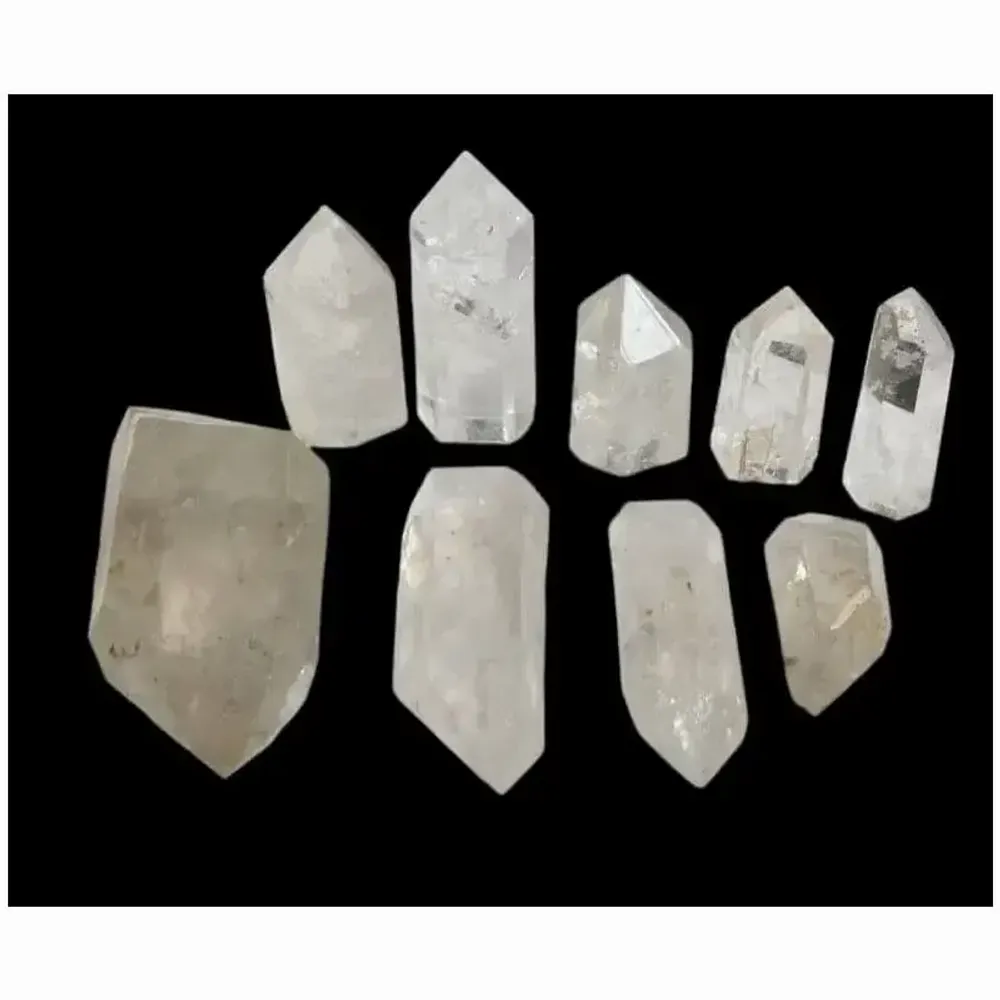 Bijoux - Prismes de cristal de roche de Madagascar - 9 pièce 1.700k - ARABESK
