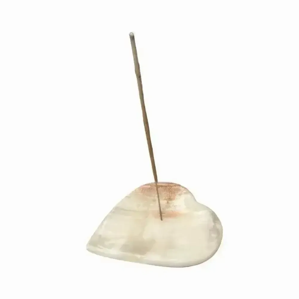 Scents - Incense holder Heart onyx stone 7x2.5cm - ARABESK