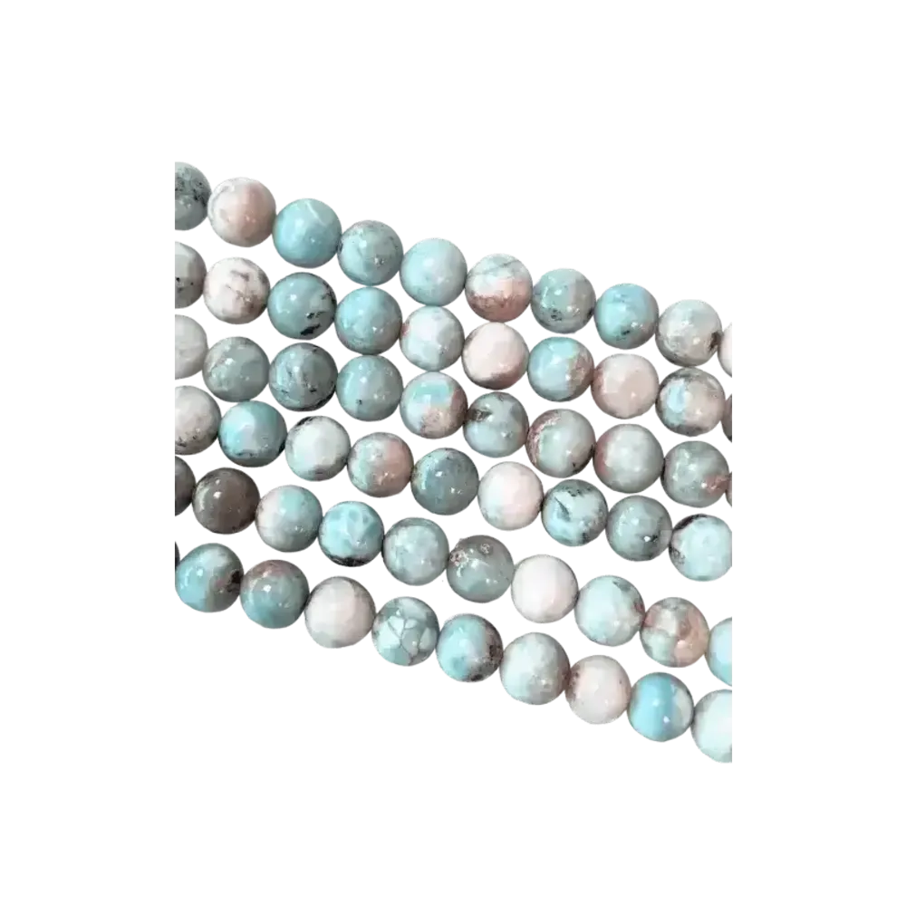 Jewelry - Larimar A round beads 7-8mm on 40cm thread - ARABESK