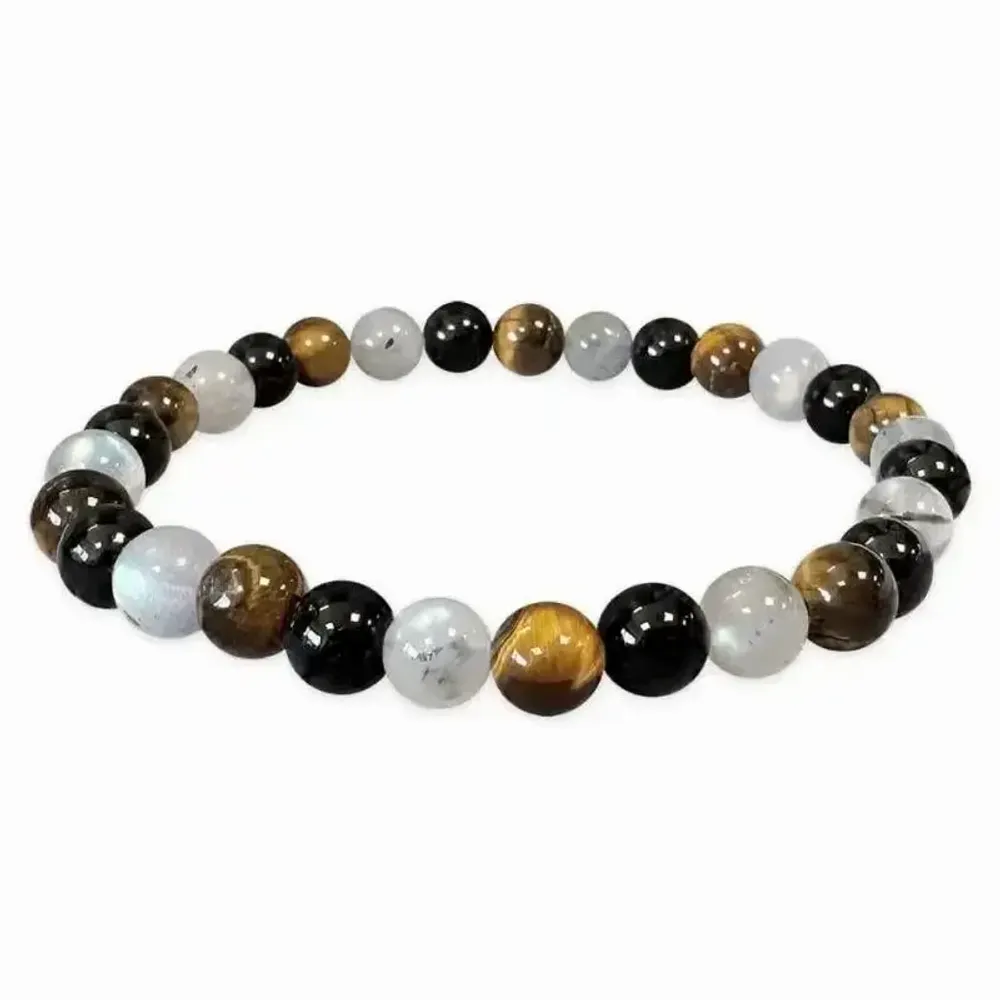 Bracelets - Bracelet Labradorite  Oeil de tigre Tourmaline A perles 6mm - ARABESK