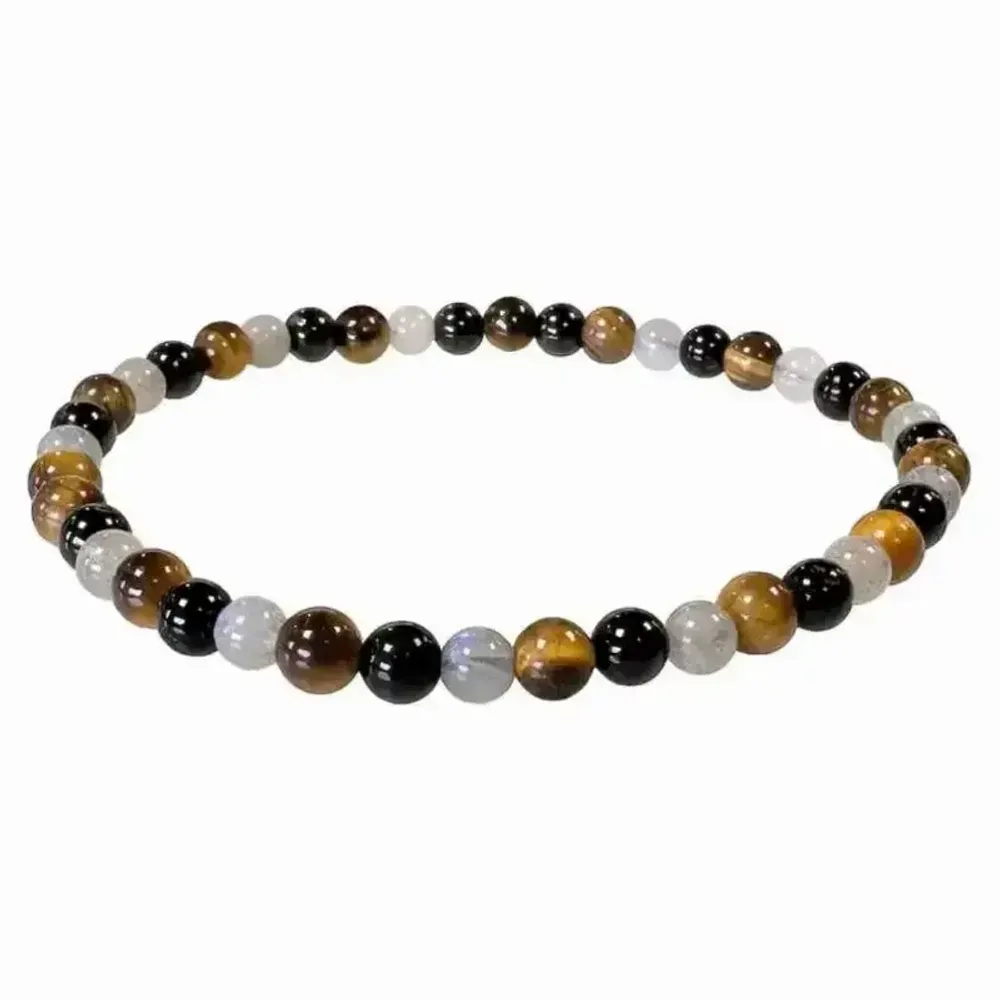 Bracelets - Bracelet Labradorite Oeil de tigre Tourmaline A perles 4mm - ARABESK