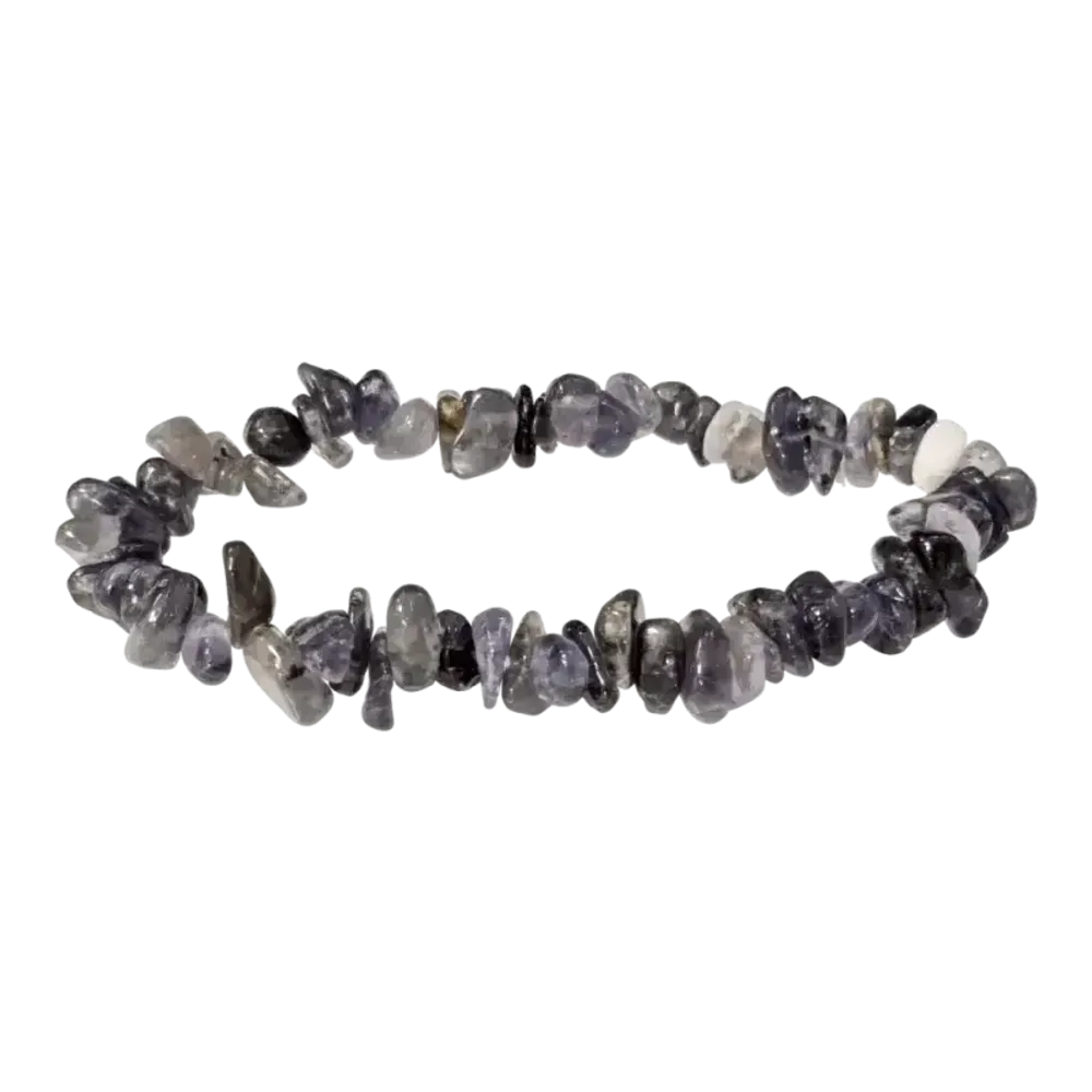 Bracelets - Cordierite Lolite Bracelet A chips 5-8mm 18cm - ARABESK