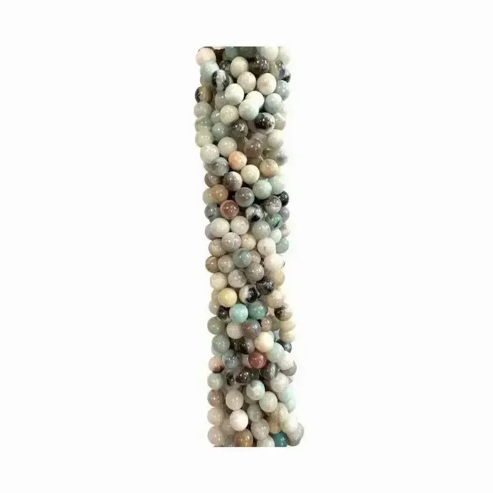 Bijoux - Amazonite multicolore A perles 4mm sur fil 40cm - ARABESK