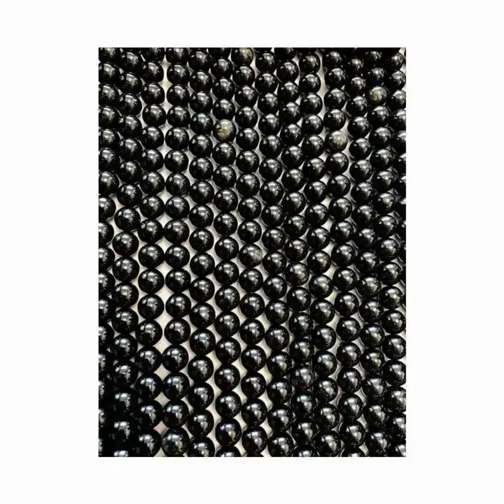 Jewelry - Black Obsidian A 4mm pearls on string - ARABESK