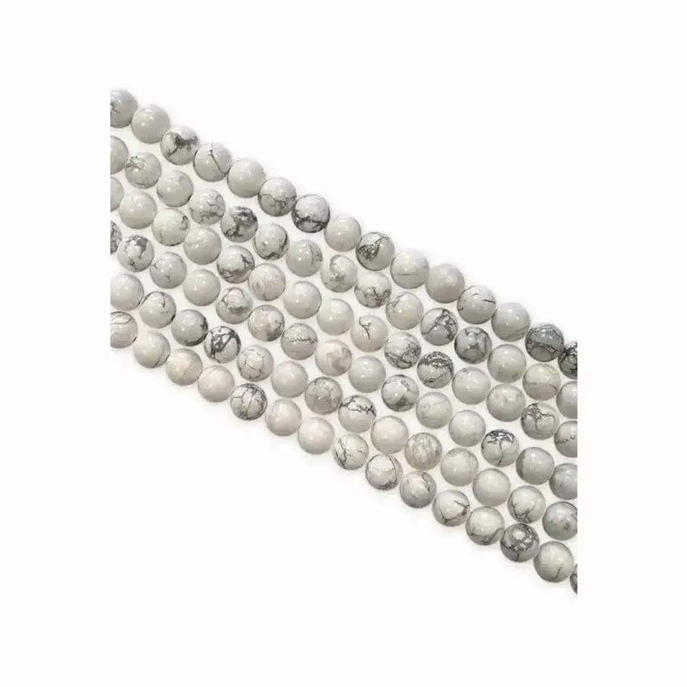 Bijoux - Howlite A perles 4mm sur fil 40cm - ARABESK