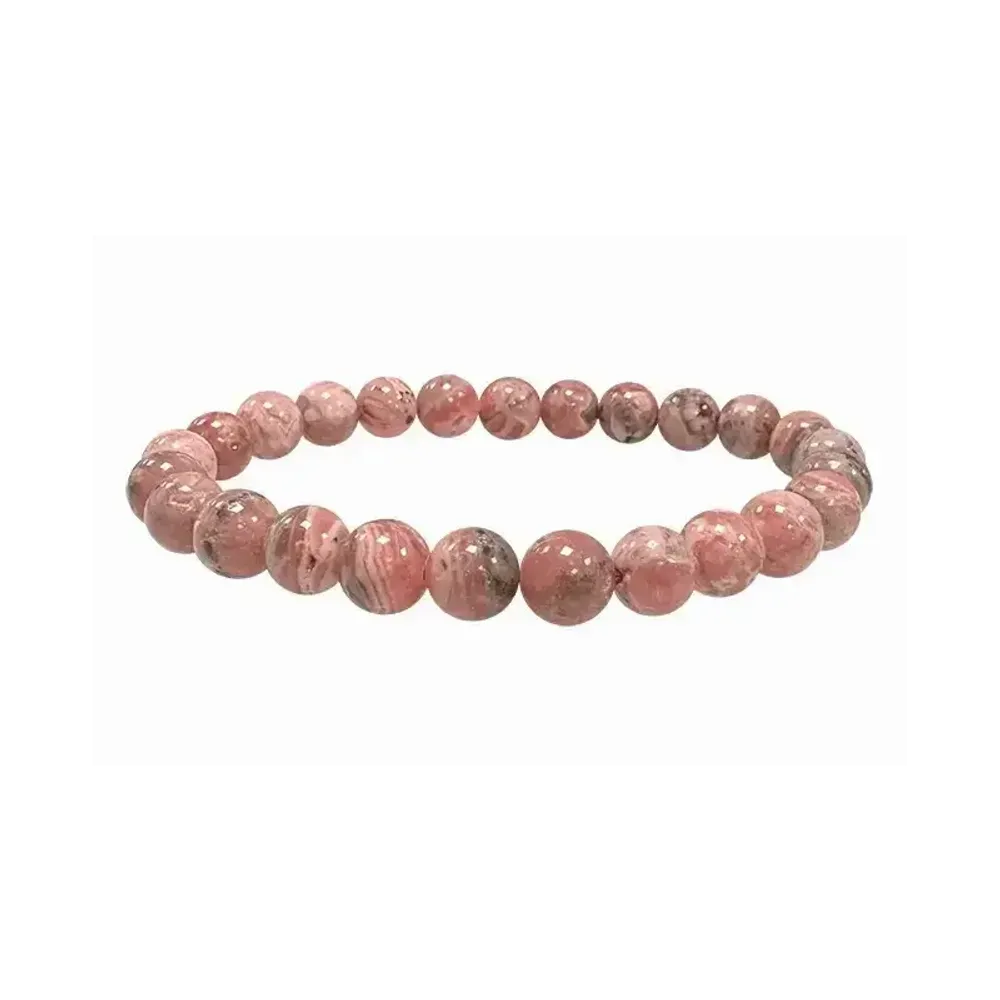 Bracelets - Argentine Rhodochrosite bracelet A 7-8mm beads - ARABESK