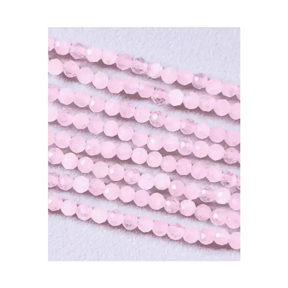 Jewelry - Faceted Rose Quartz A 3mm beads on 40cm wire - ARABESK