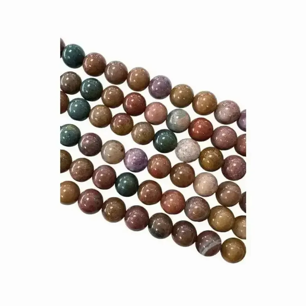Jewelry - Ocean jasper A beads 8mm on 40cm wire - ARABESK