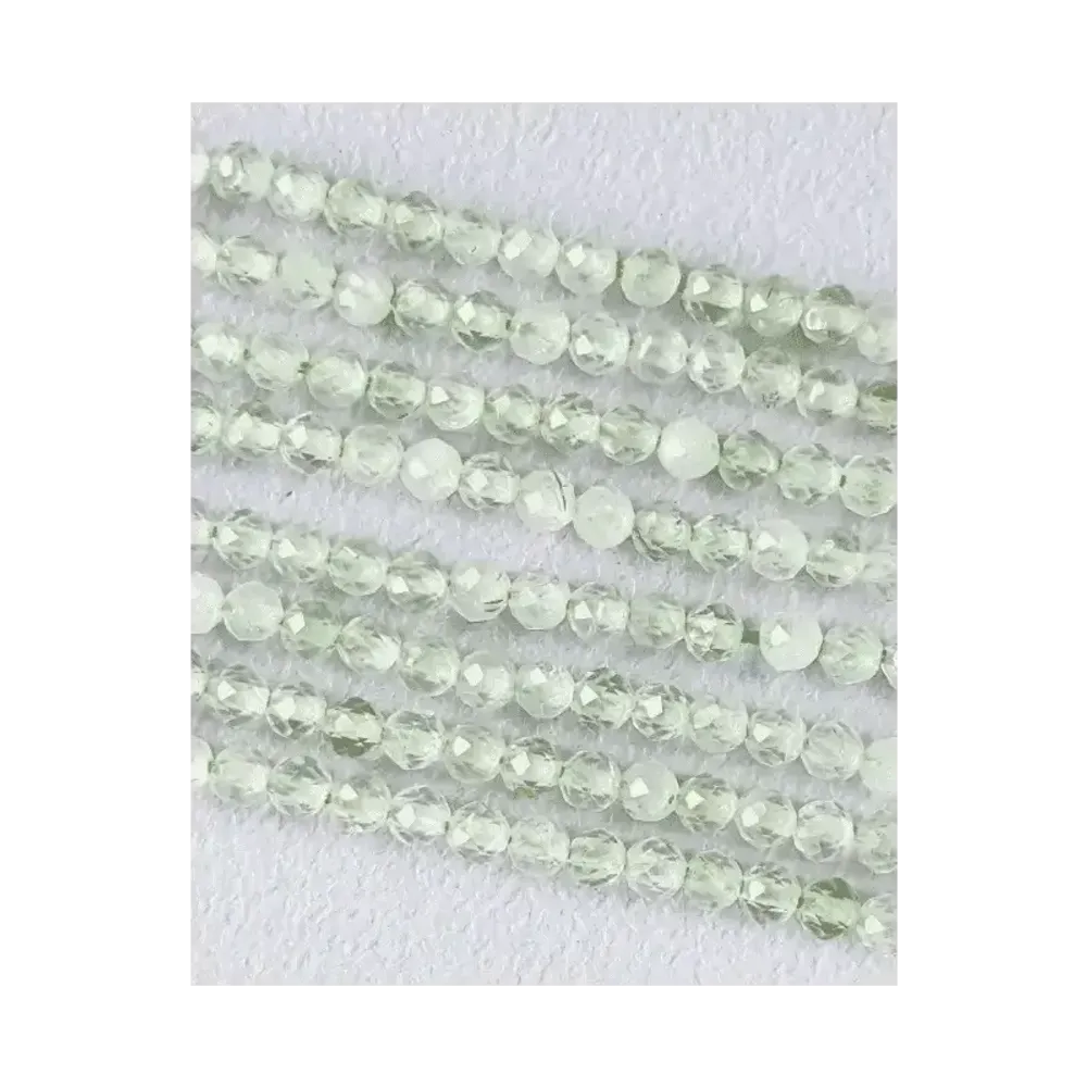 Bijoux - Prehnite Facettée AA perles 3mm sur fil 40cm - ARABESK