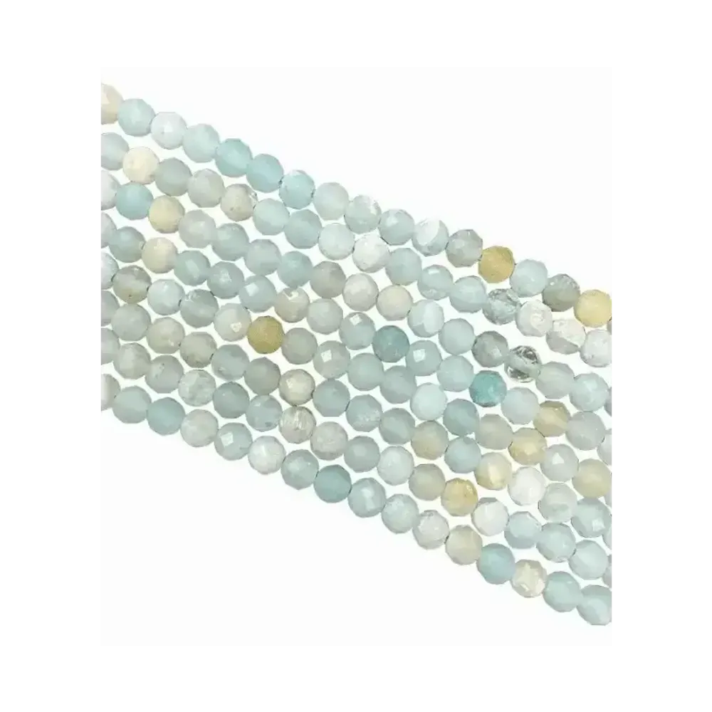 Bijoux - Amazonite Facettée AA perles 3-4mm sur fil 40cm - ARABESK
