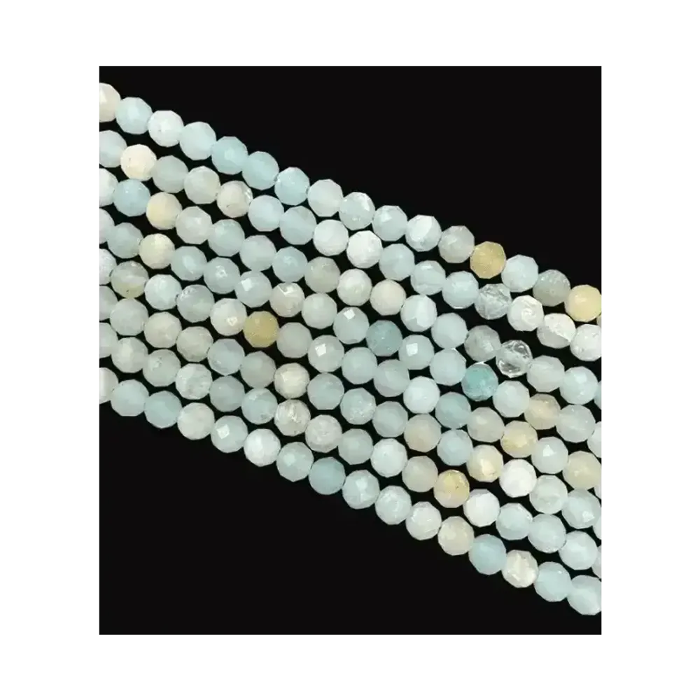 Bijoux - Amazonite Facettée AA perles 3-4mm sur fil 40cm - ARABESK