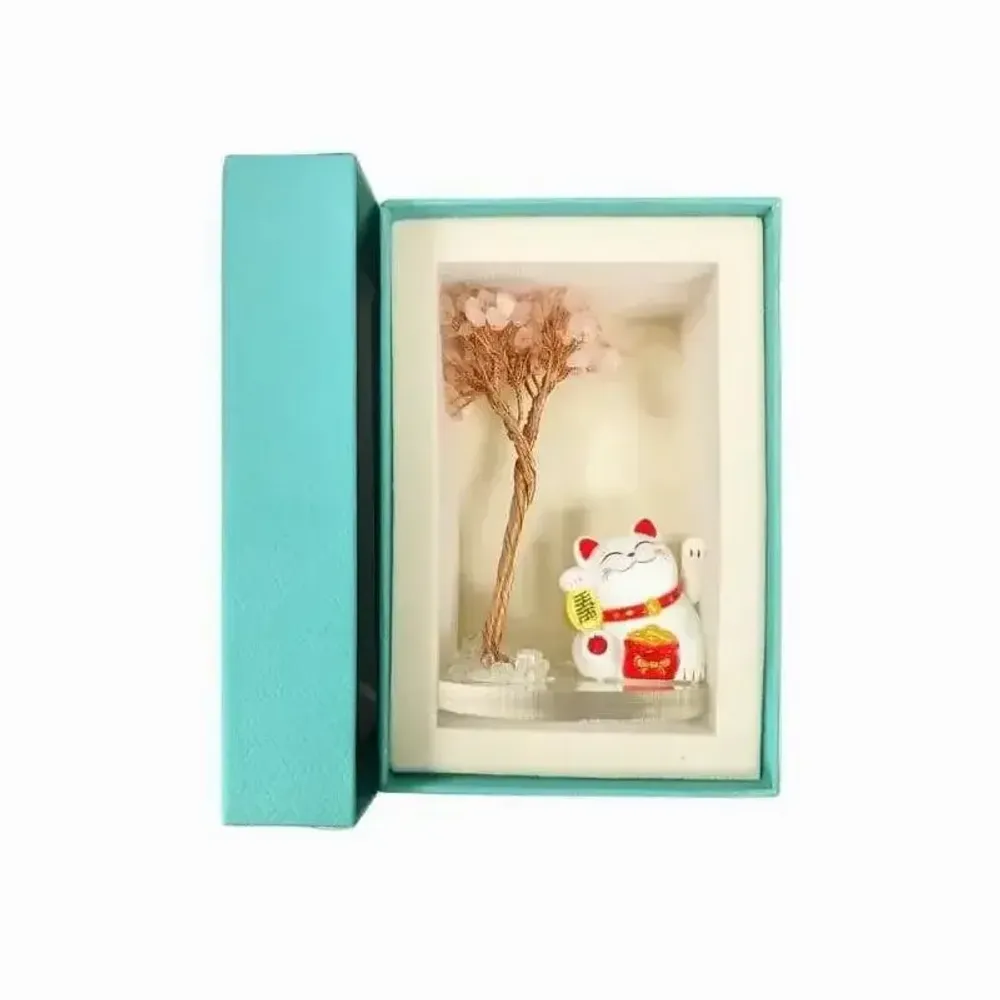 Jewelry - Tree of Life in Rose Quartz with Manekineko - ARABESK