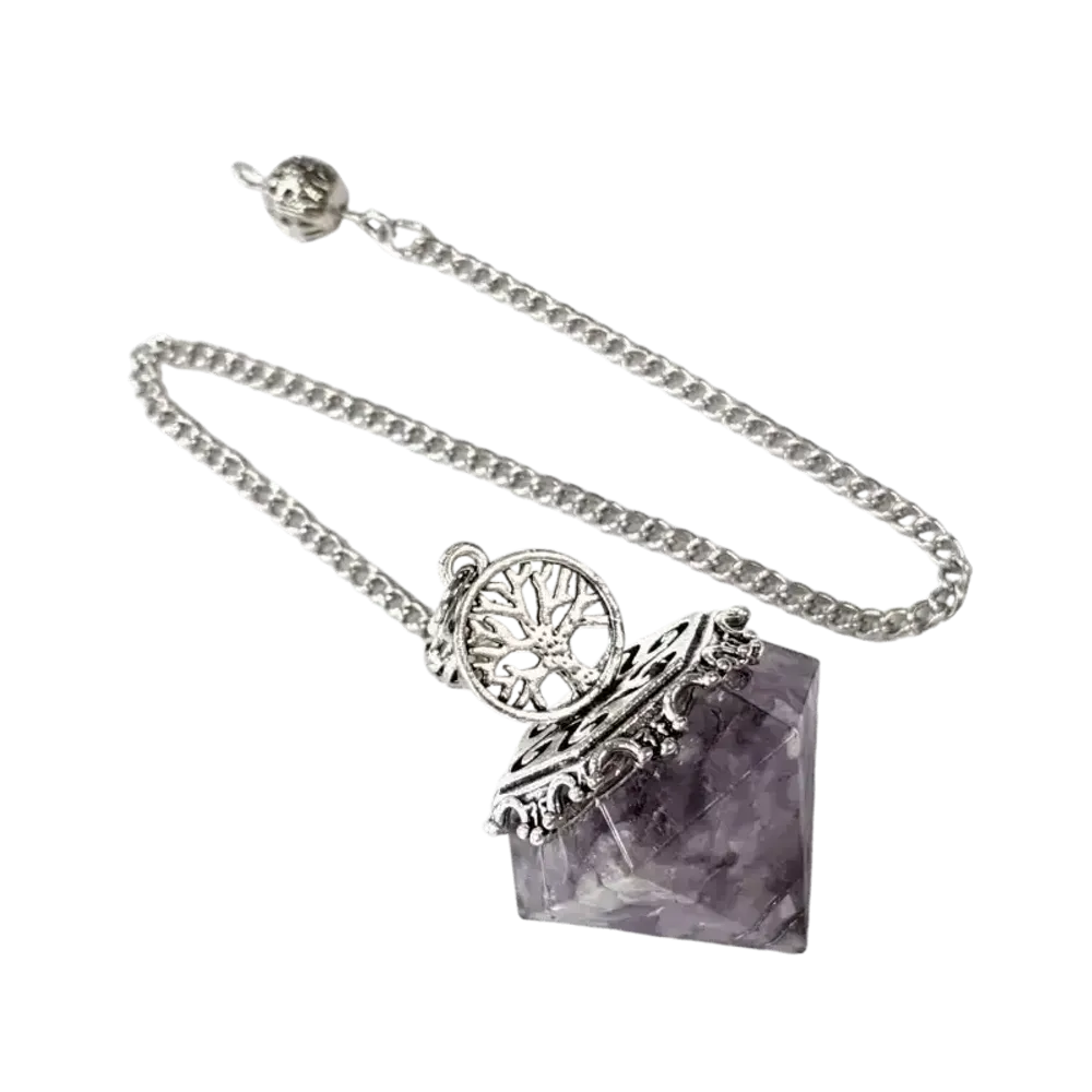 Jewelry - Orgonite Tree of Life Amethyst Pendulum 6 faces - ARABESK