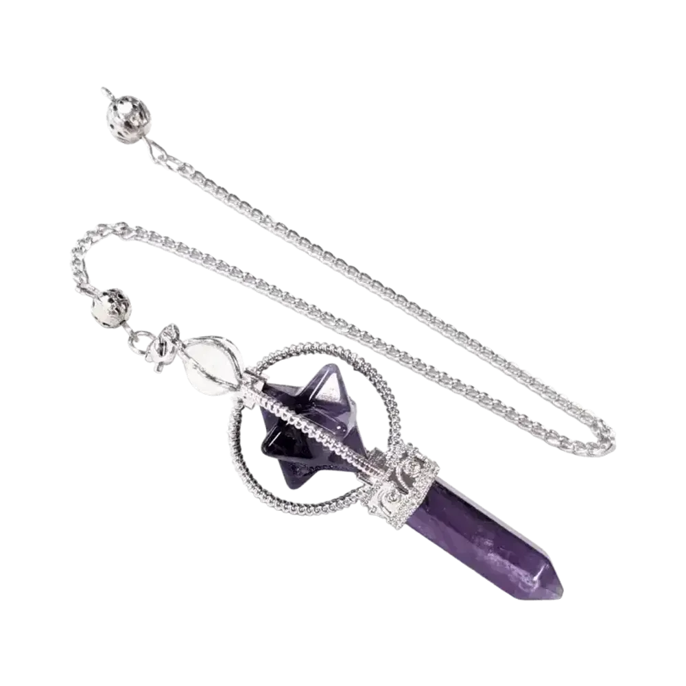 Jewelry - Amethyst Merkaba Pendulum 6 faces - ARABESK