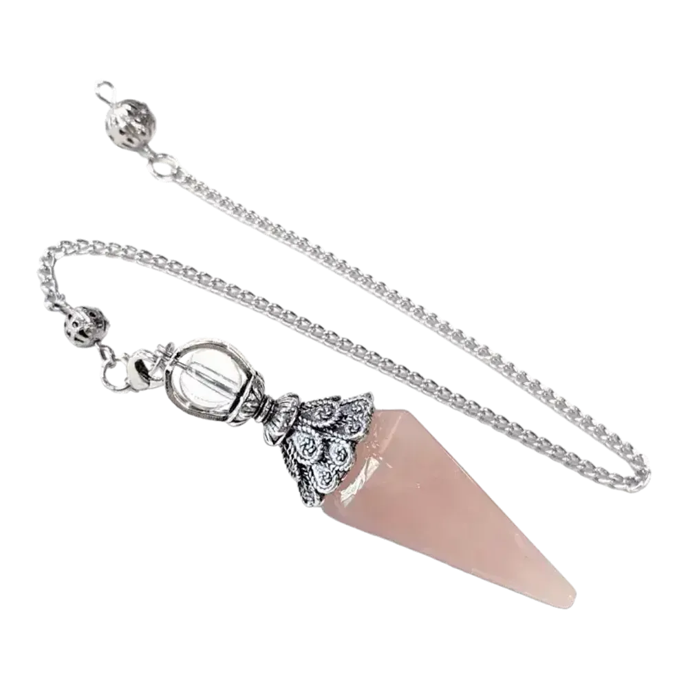 Jewelry - Rose Quartz Pendulum 6 faces & Metal - ARABESK