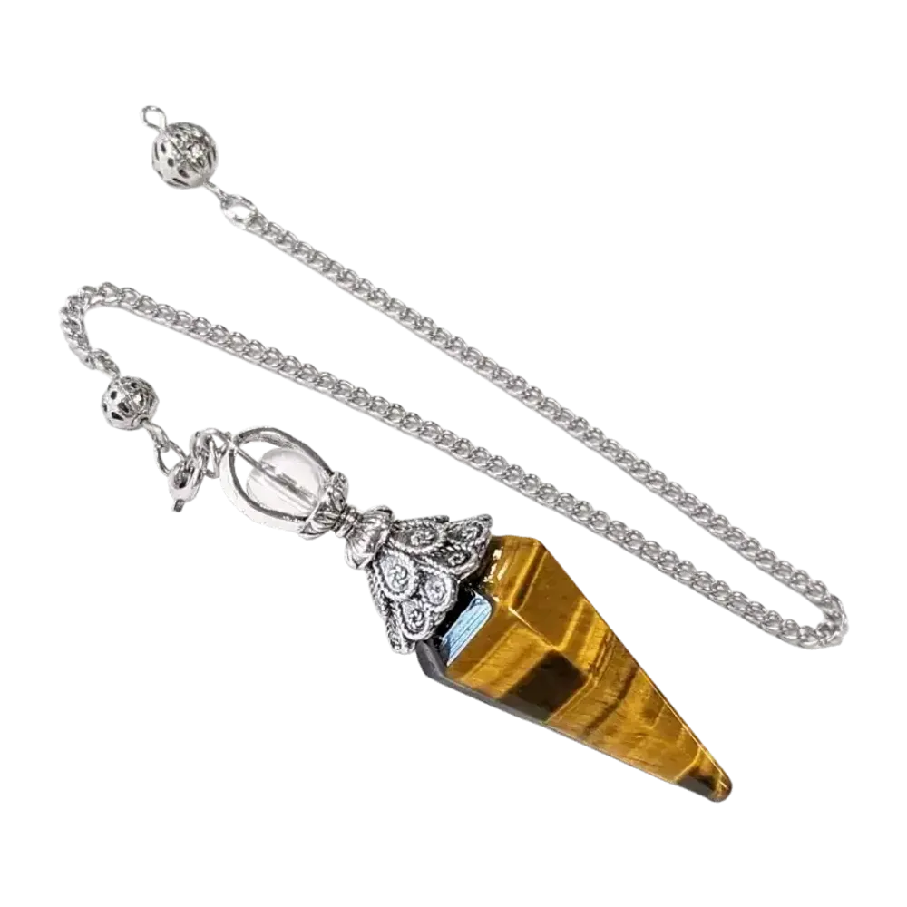 Jewelry - Tiger Eye Pendulum 6 faces & Metal - ARABESK