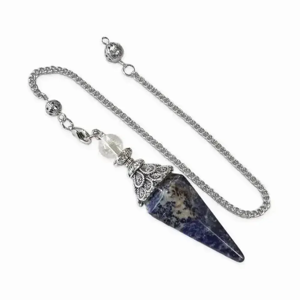 Bijoux - Pendule Sodalite 6 faces & Métal - ARABESK