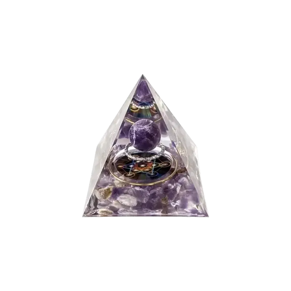 Jewelry - Orgonite Pyramid Amethyst Metatron - ARABESK