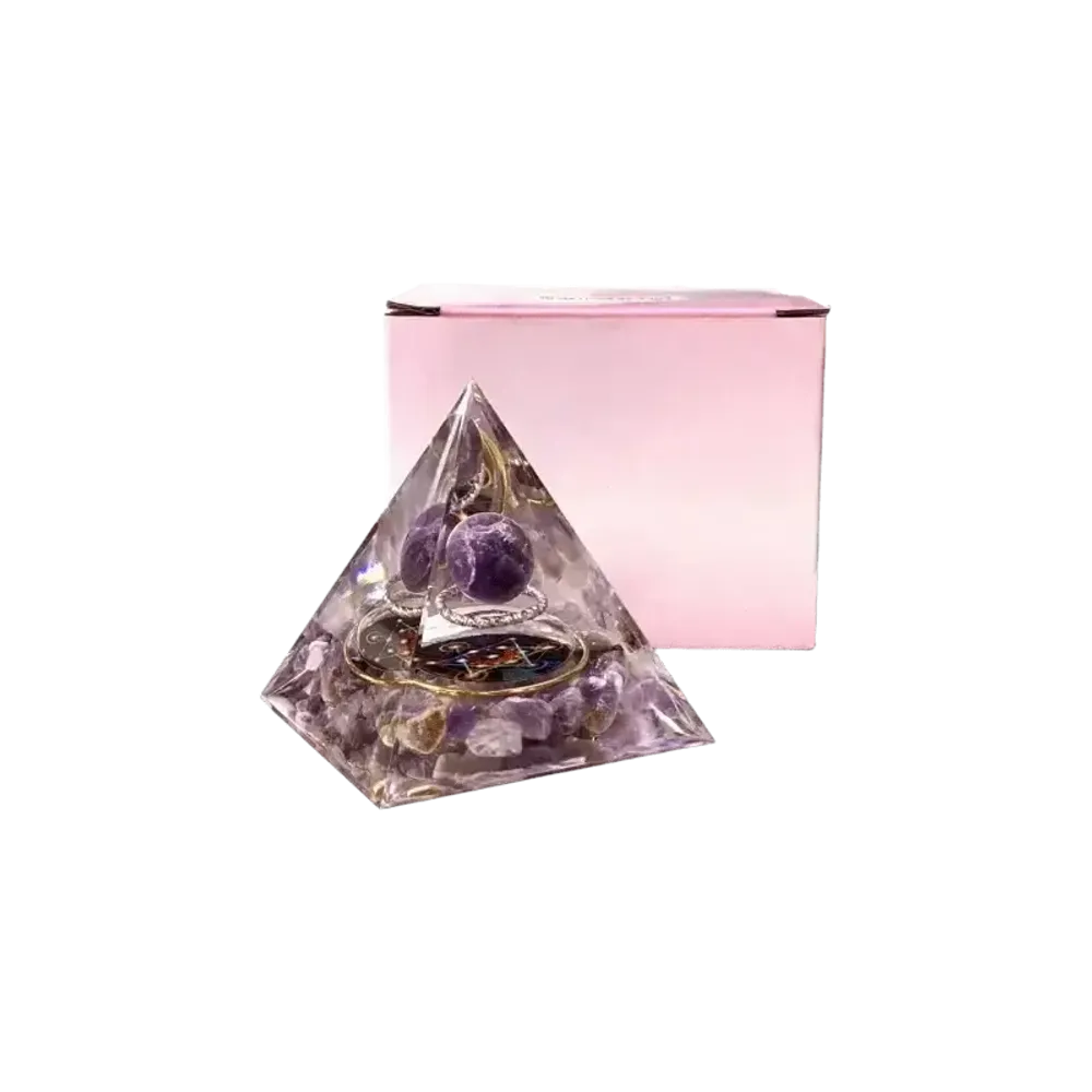 Jewelry - Orgonite Pyramid Amethyst Metatron - ARABESK
