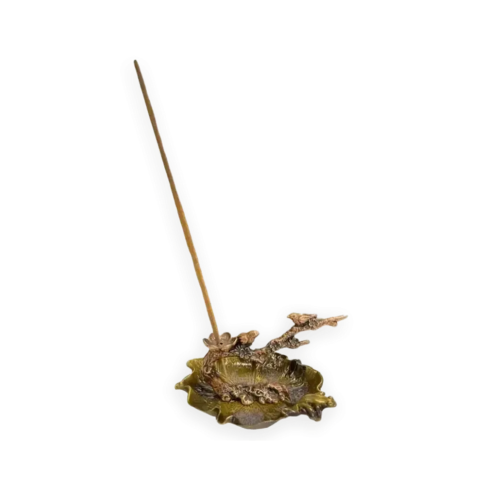 Scents - Incense Holder Backflow Metal Japanese Pond Frog Bronze - ARABESK