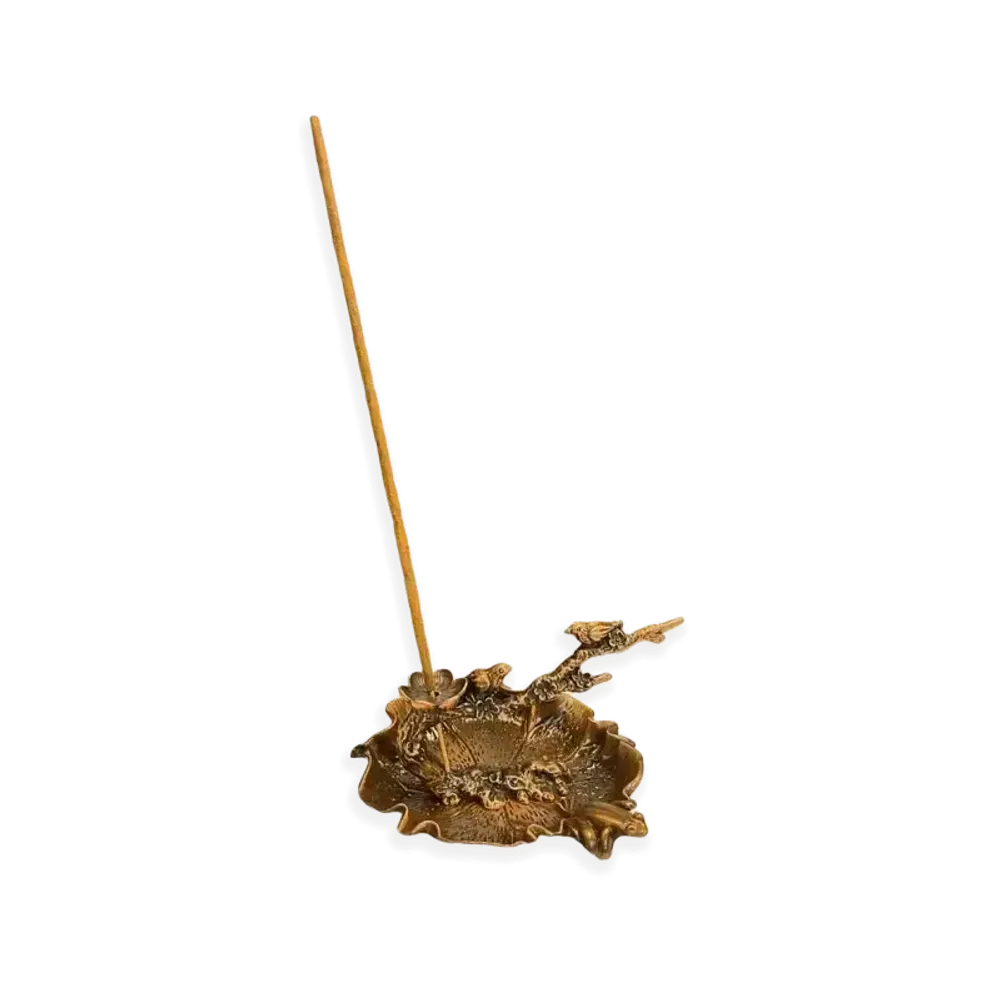 Scents - Incense Holder Backflow Metal Japanese Pond Frog Copper - ARABESK