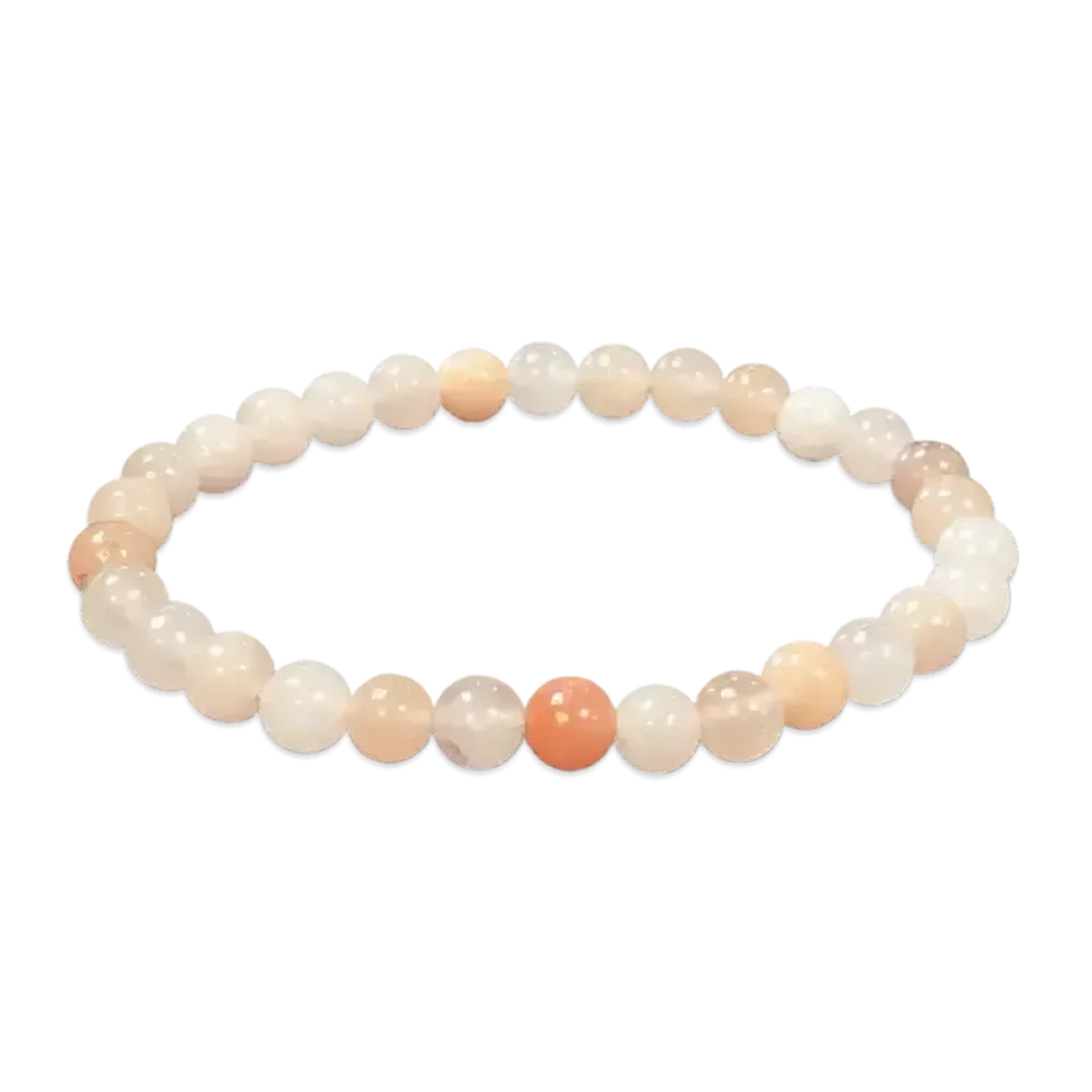 Bracelets - Peach Aventurine Bracelet With 6mm Beads - ARABESK