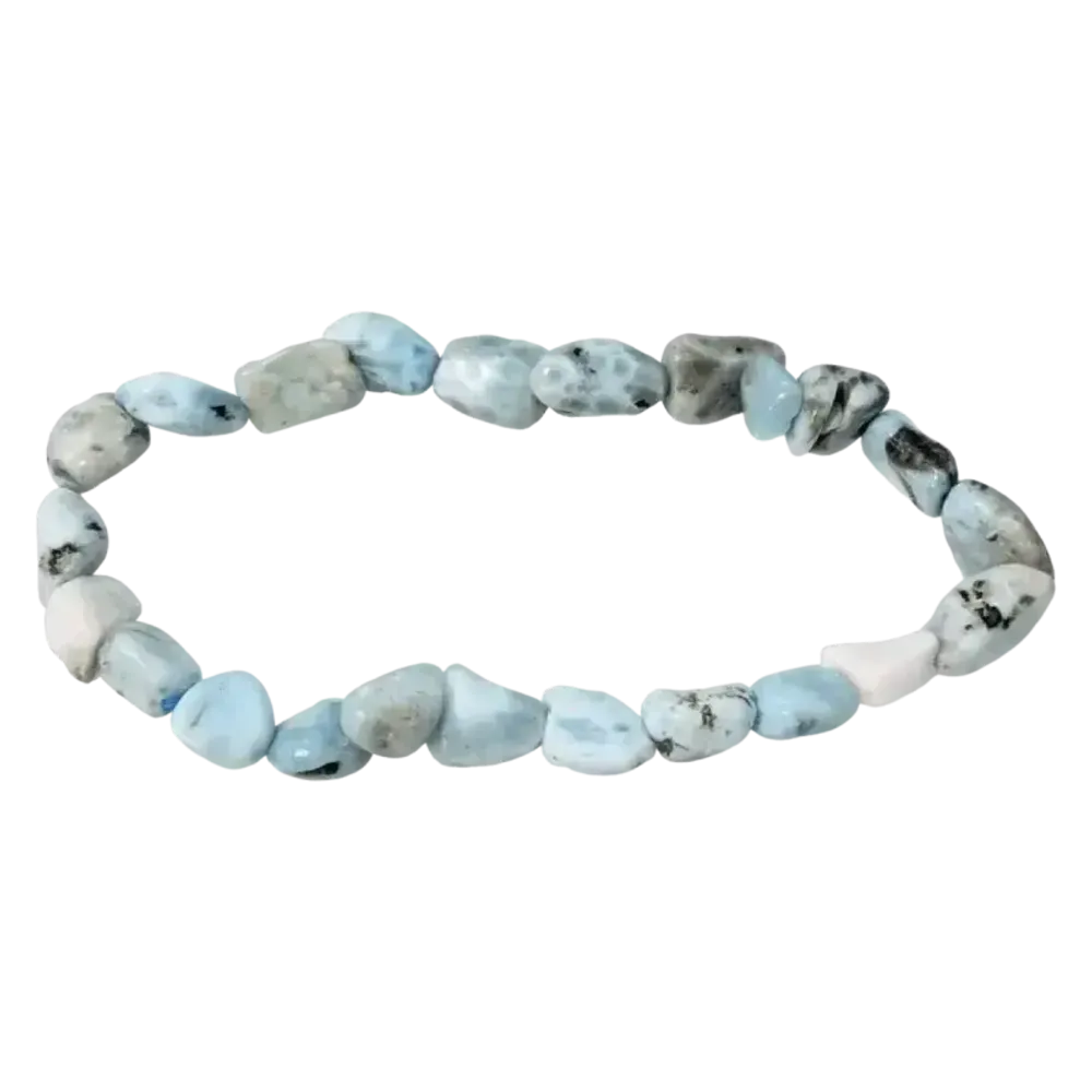 Bracelets - Bracelet Larimar A pierres roulées 5-8mm - ARABESK