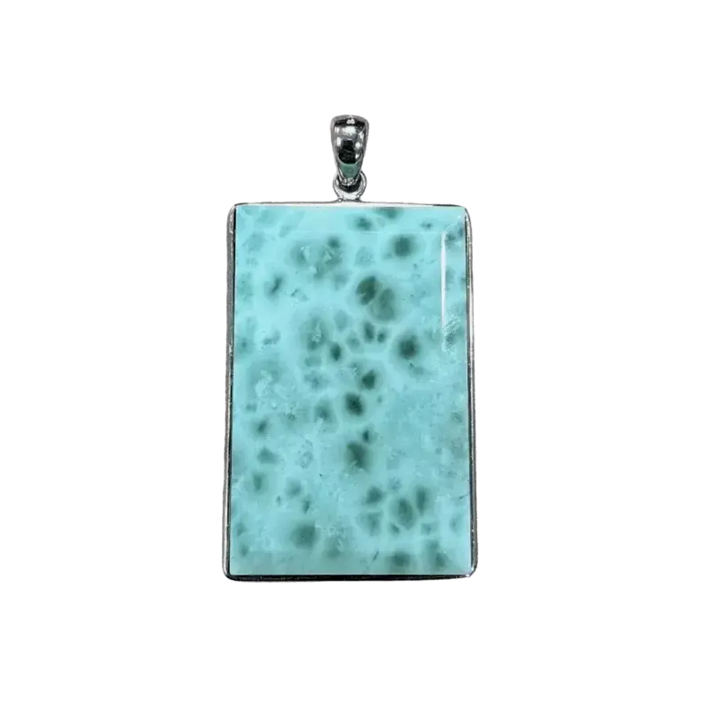 Jewelry - 925 Silver Larimar AA Pendant 19.54g - ARABESK