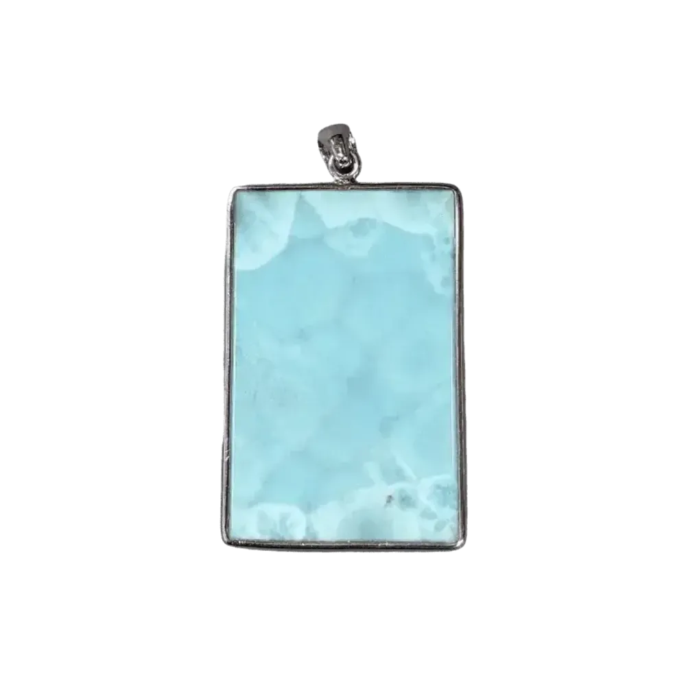 Jewelry - 925 Silver Larimar AA Pendant 19.54g - ARABESK
