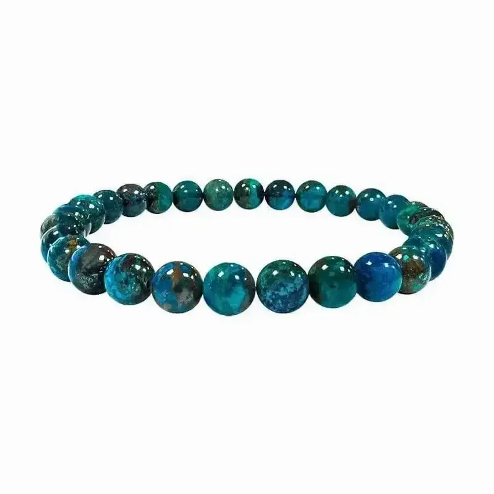 Bracelets - Bracelet Chrysocolle Turquie AAAA perles 7-8mm - ARABESK