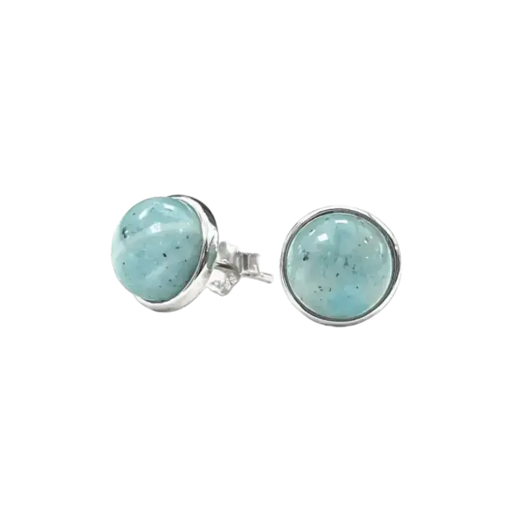 Jewelry - 925 Silver Earrings Amazonite AA 8mm - ARABESK