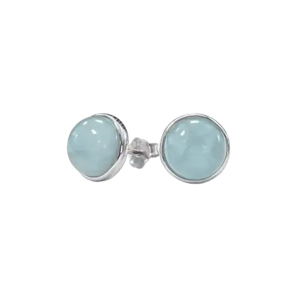 Jewelry - 925 Silver Earrings Aquamarine AA 8mm - ARABESK
