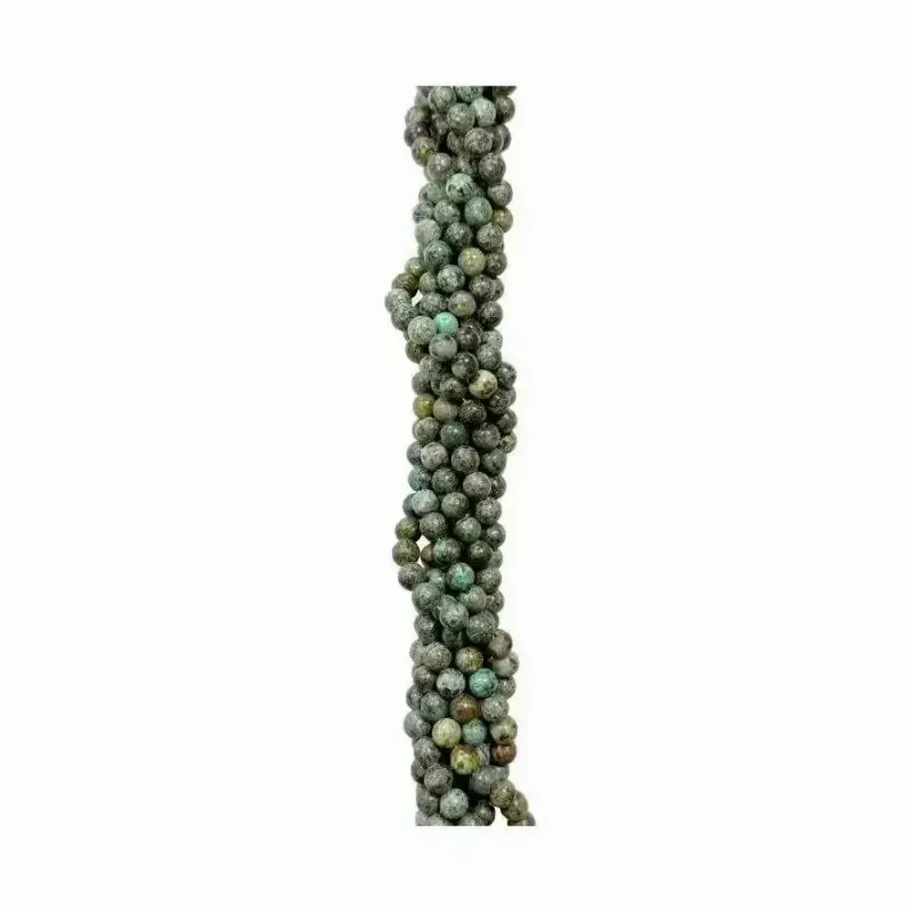 Bijoux - Turquoise naturelle d'Afrique perles 4mm sur fil 40cm - ARABESK
