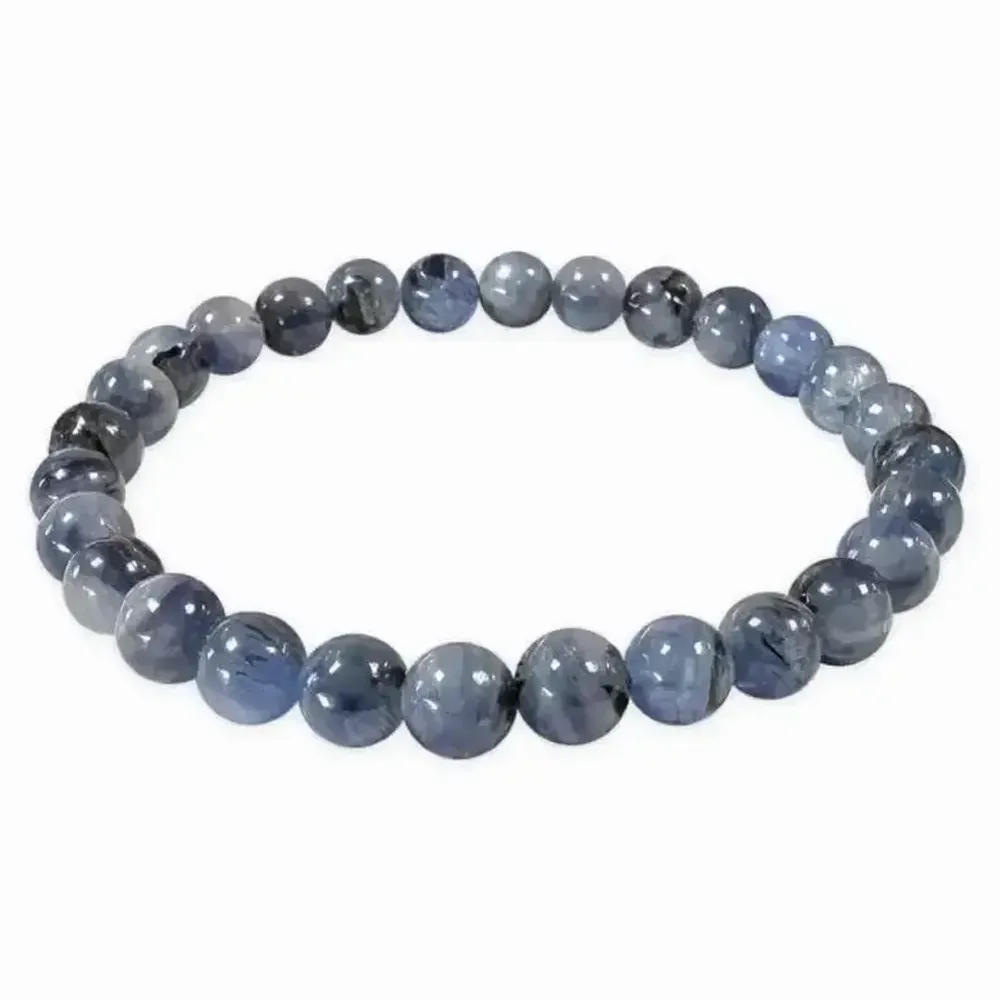 Bracelets - Bracelet Cyanite Bleue Naturelle perles 6-7mm - ARABESK
