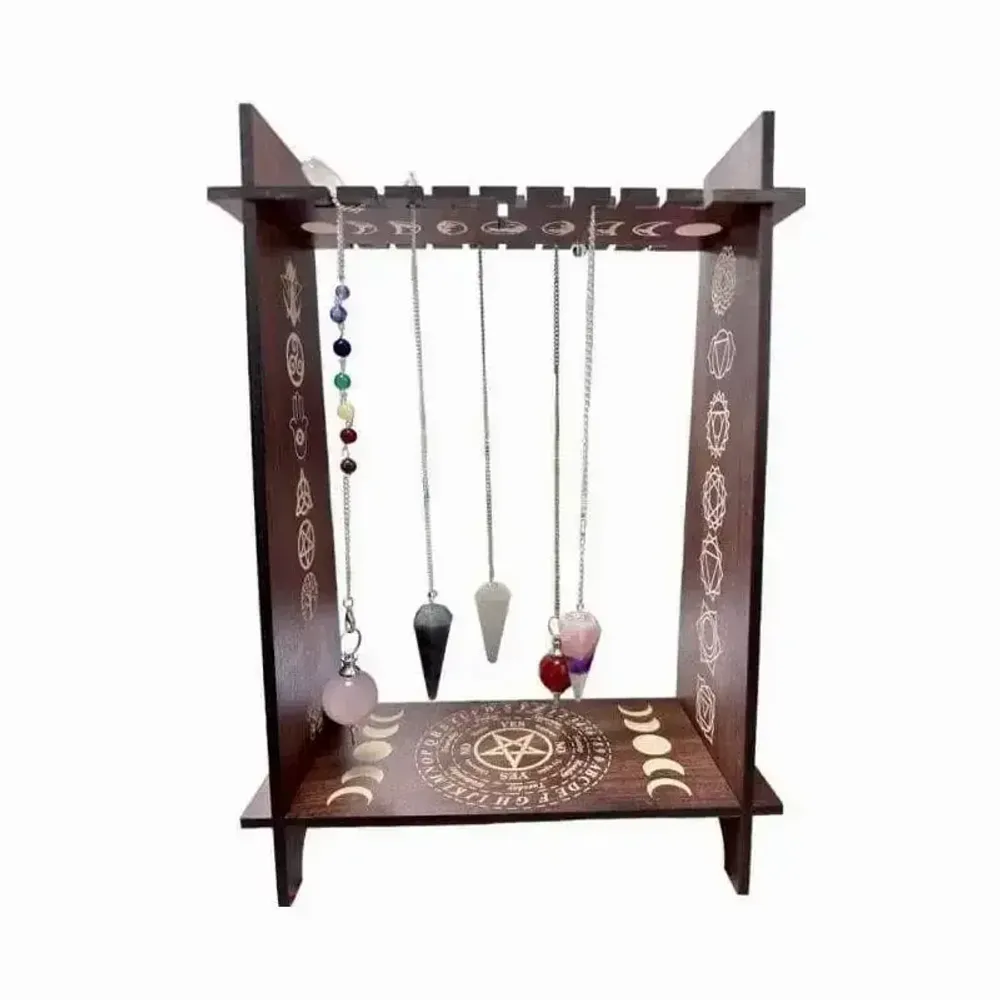 Jewelry - Brown wood divinatory pendulum holder - ARABESK