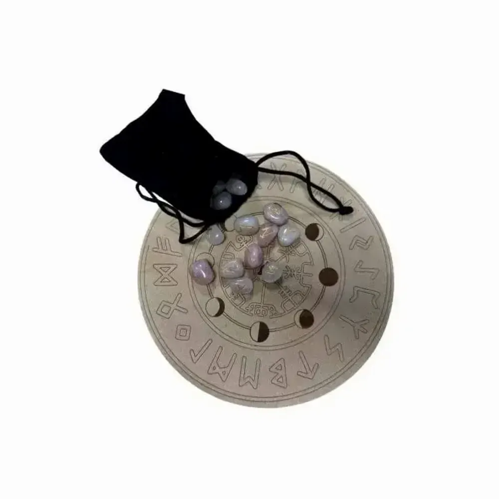 Bijoux - Planche de divination futhark  en bois 20cm - ARABESK