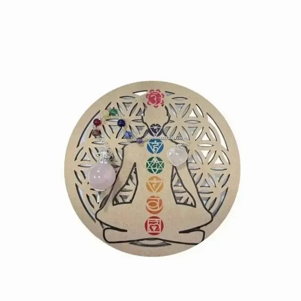 Jewelry - 7 chakras wooden board 15cm - ARABESK