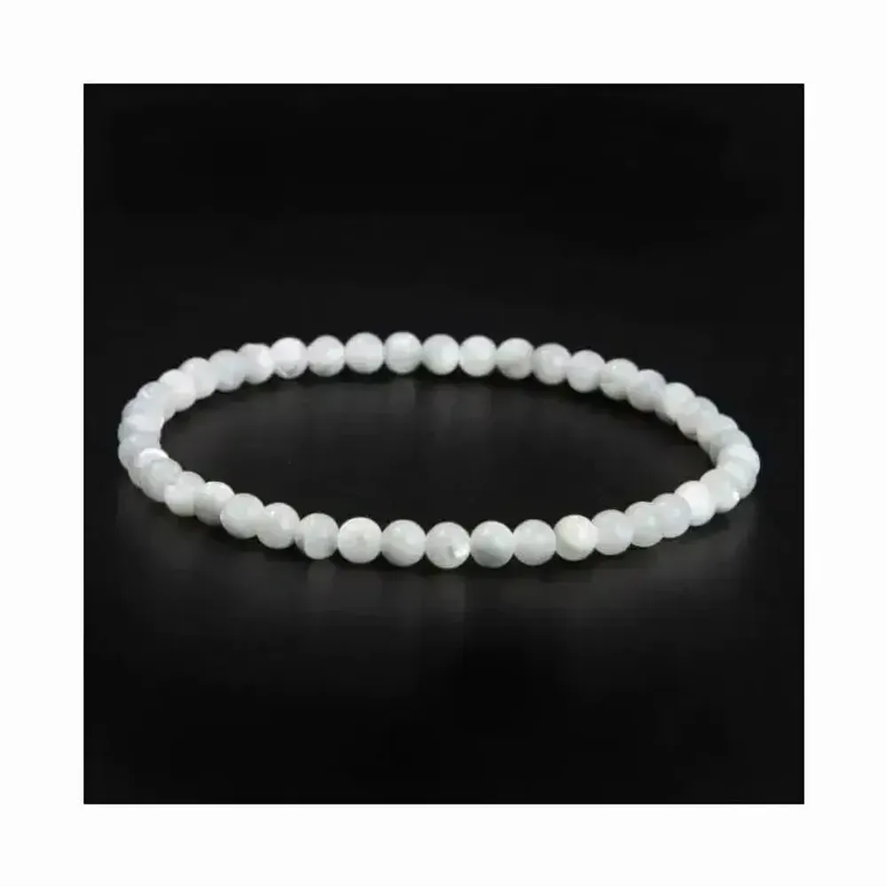 Bracelets - Bracelet Nacre blanche A perles 4mm - ARABESK